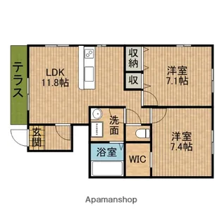 フォレストメゾン和【1階】の間取り