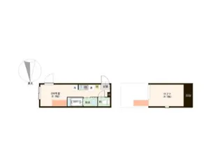 ハーモニーテラス千住関屋町B【2階】の間取り