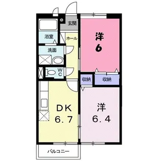 リッソ・ブレーヌ【2階】の間取り