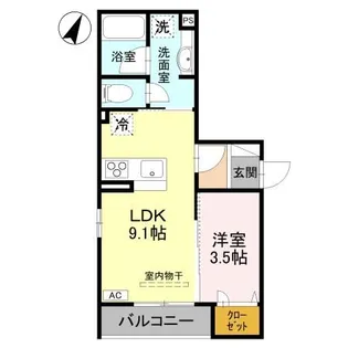 D-Grande弥生E【3階】の間取り