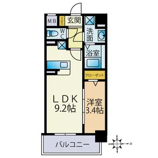ウッドハーツ【5階】の間取り