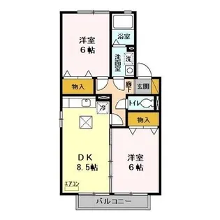 ベルコート ABCD【1階】の間取り