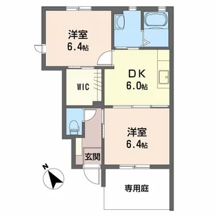 パティオフローラ C棟【1階】の間取り