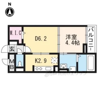 レジデンス松井山手【4階】の間取り