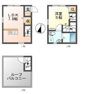 LECOCON江南【1階】の間取り