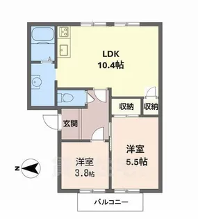 プレミール額田部【1階】の間取り