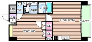 シティエール東梅田II【10階】の間取り