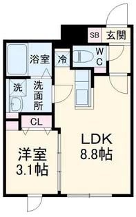 quador神宮西【4階】の間取り