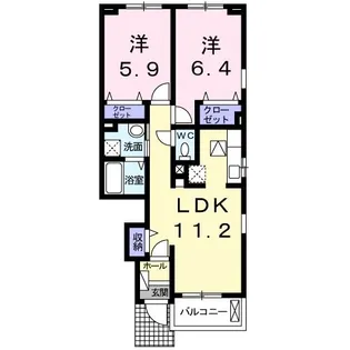 ラ・ルーチェ I【1階】の間取り