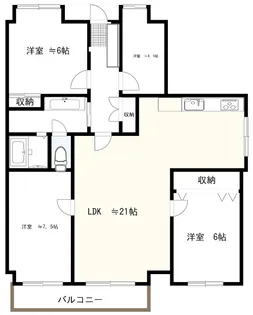 宮崎台プラザビル【5階】の間取り