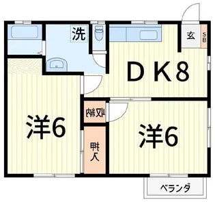 高砂ハウス【1階】の間取り