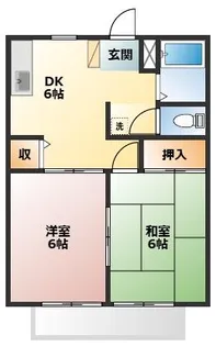 パナハイツ中央田原B【2階】の間取り