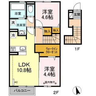 ポルト・ボヌールII【2階】の間取り