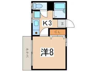 ガ-デンハイツ【1階】の間取り