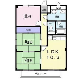 メゾンホワイト【1階】の間取り
