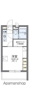 レオパレスチェリーブロッサム【2階】の間取り