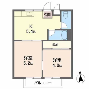 コーポ国衙【2階】の間取り
