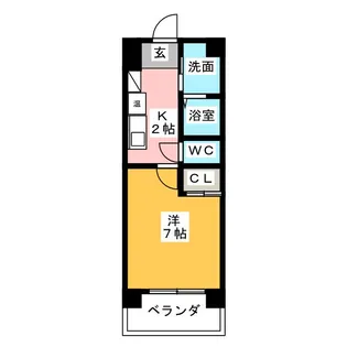 ラフィネ多屋III【7階】の間取り