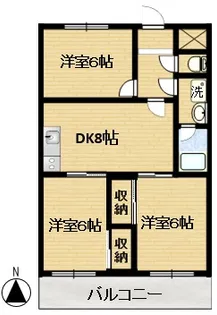 サカテハイツ【3階】の間取り