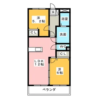リバティハウス【3階】の間取り