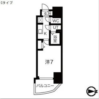 フォーリアライズ天王寺ソリオ【7階】の間取り