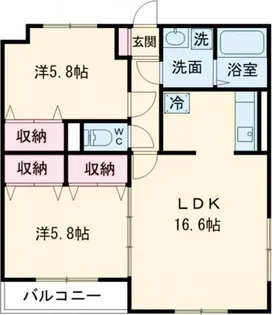 アクシア【1階】の間取り