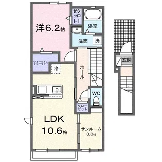 あかつき B【2階】の間取り