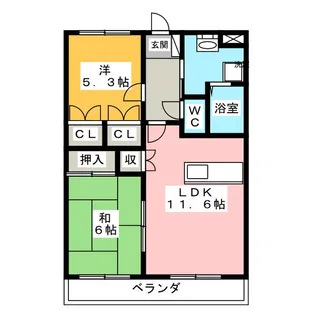 シャインエトワール【1階】の間取り