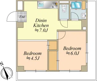 大栄マンション【4階】の間取り