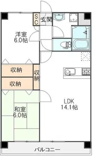 グランドール東綾瀬【4階】の間取り
