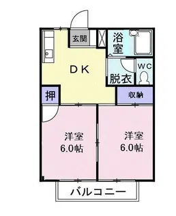 ヒーローハイツ【2階】の間取り