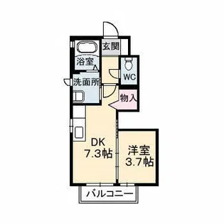 シャーメゾンMAEDA B棟【1階】の間取り