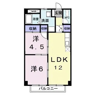 エスポワール A【2階】の間取り