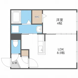 1LDKの間取り画像
