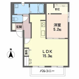 サニーコート花水木 B【1階】の間取り