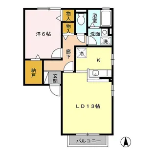 ブロードマインドA【2階】の間取り
