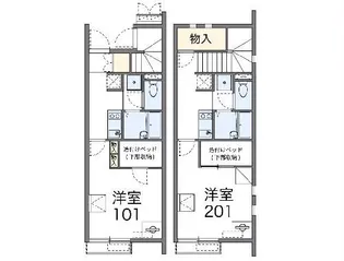 静岡県浜松市中央区雄踏町宇布見【アパート】の間取り