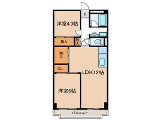 長喜マンション【5階】の間取り