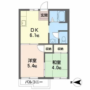 ハイツエヌ【2階】の間取り