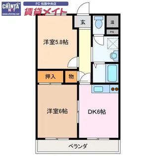 ジュネススズキ【3階】の間取り