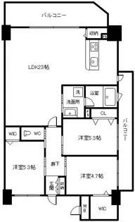 クレイルシティ宇部小松原【12階】の間取り