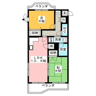 ポニーヒル長久手B棟【3階】の間取り
