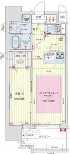 プレサンス新町ウィズ ジョイ【9階】の間取り