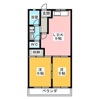 サンハイム桐山【1階】の間取り