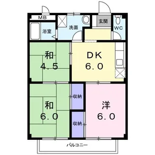パルネット橋本【2階】の間取り