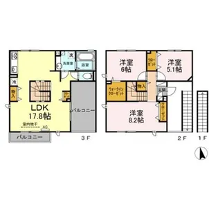 アンジェリーク新開 B棟【2階】の間取り