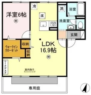サンコーポ石井 B【1階】の間取り