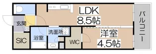1LDKの間取り画像