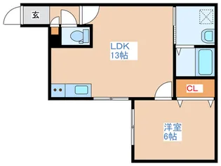 クラリス豊平III【3階】の間取り