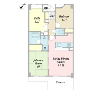 サニープレイス中山【1階】の間取り